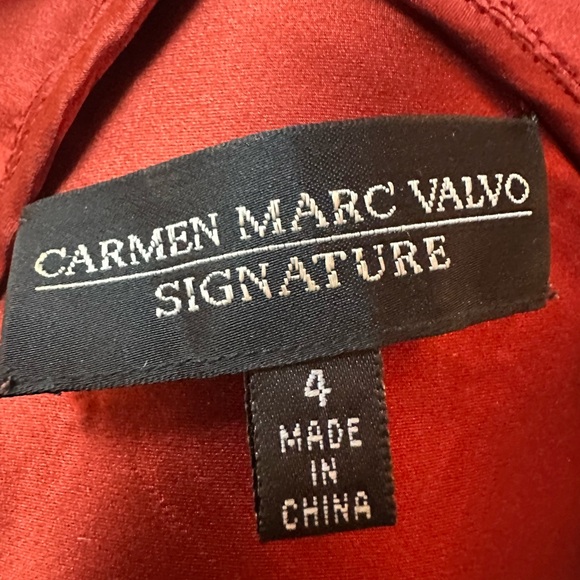 Silk Carmen Marc Valvo Dress in Copper Paisley - Picture 2 of 11